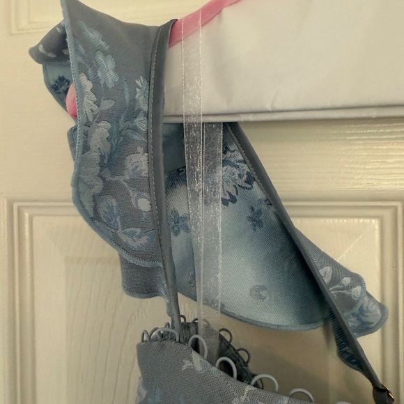 V. Chapman Veronica Corset Ruffle Side-Slit Dress - Picture 3 of 4